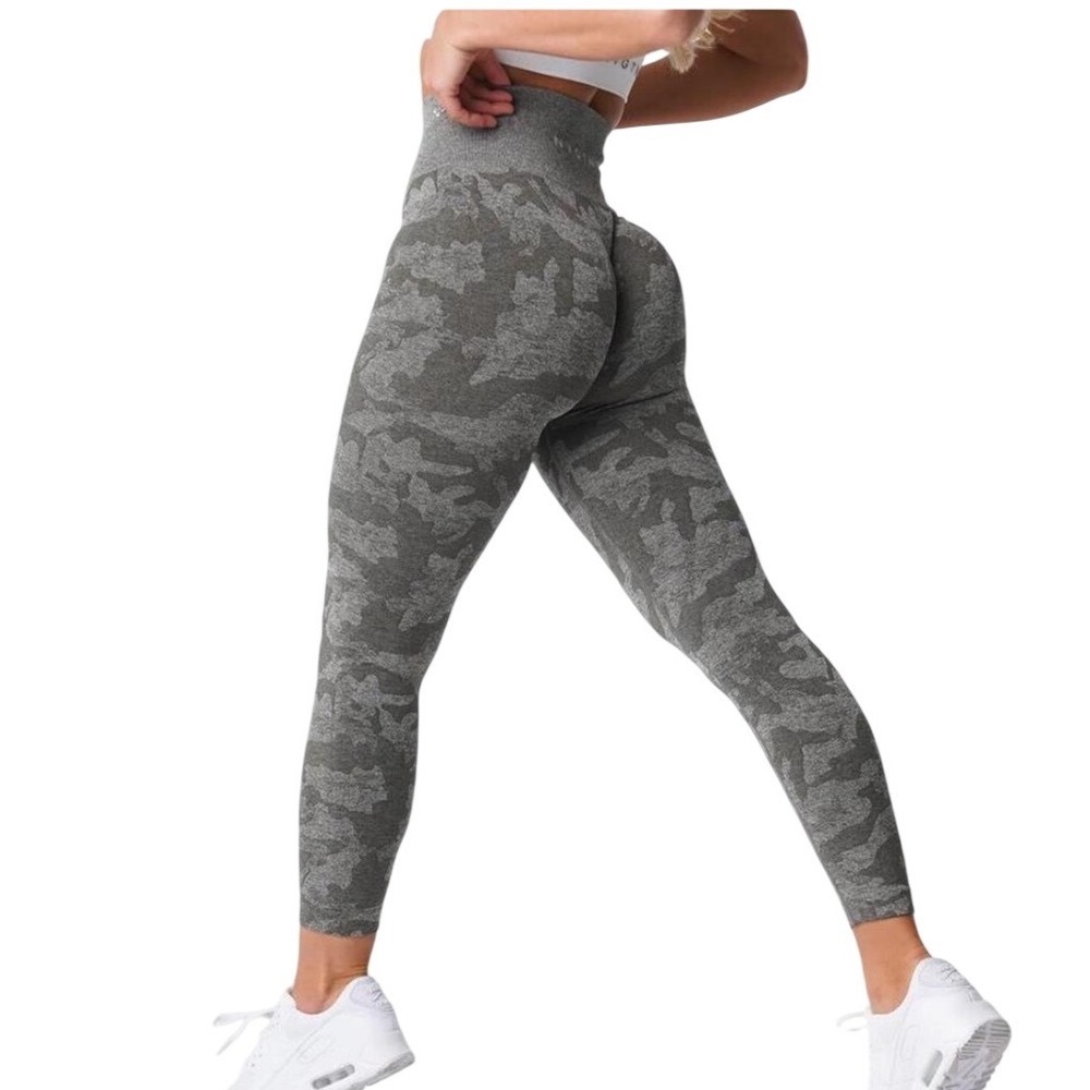 NYGTN Camo Seamless Leggings High Waisted Workout‎ Gym Fitness Pants L